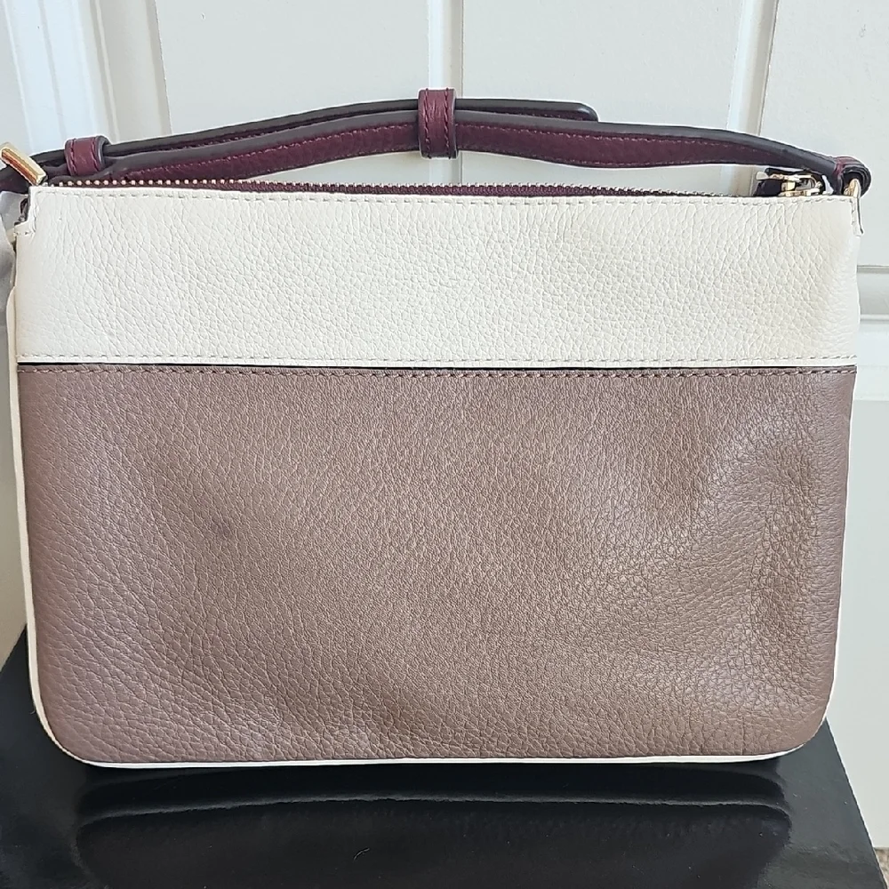 Kate Spade NWOT Burgundy and Cream Crossbody Bag
